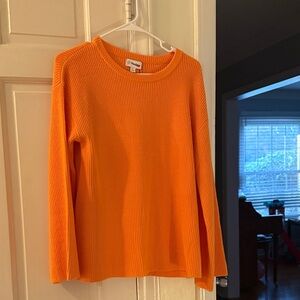 Vibrant Orange Crew Neck Sweater